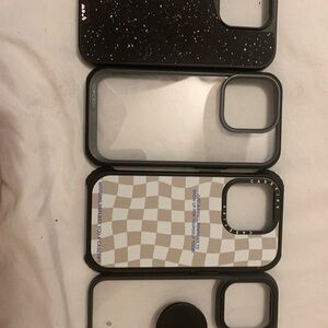 Casetify Black and Clear Phone Case Set